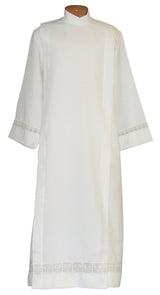 Tropical Coat Style Alb with Latin Cross Lace Banding