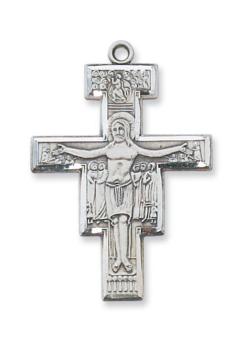Sterling Silver San Damiano Crucifix for Adults  no. L9076