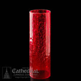 14 day Crackle Glass Cylinder Red & Vintage