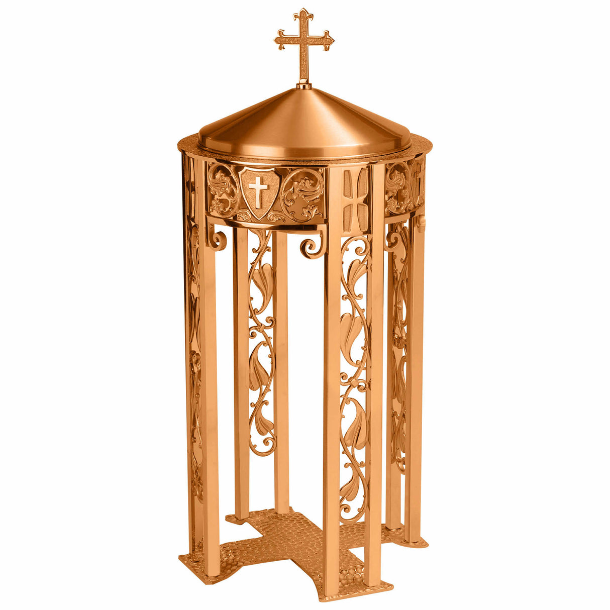 Ornate Bronze Baptismal Font  no. 1142-137