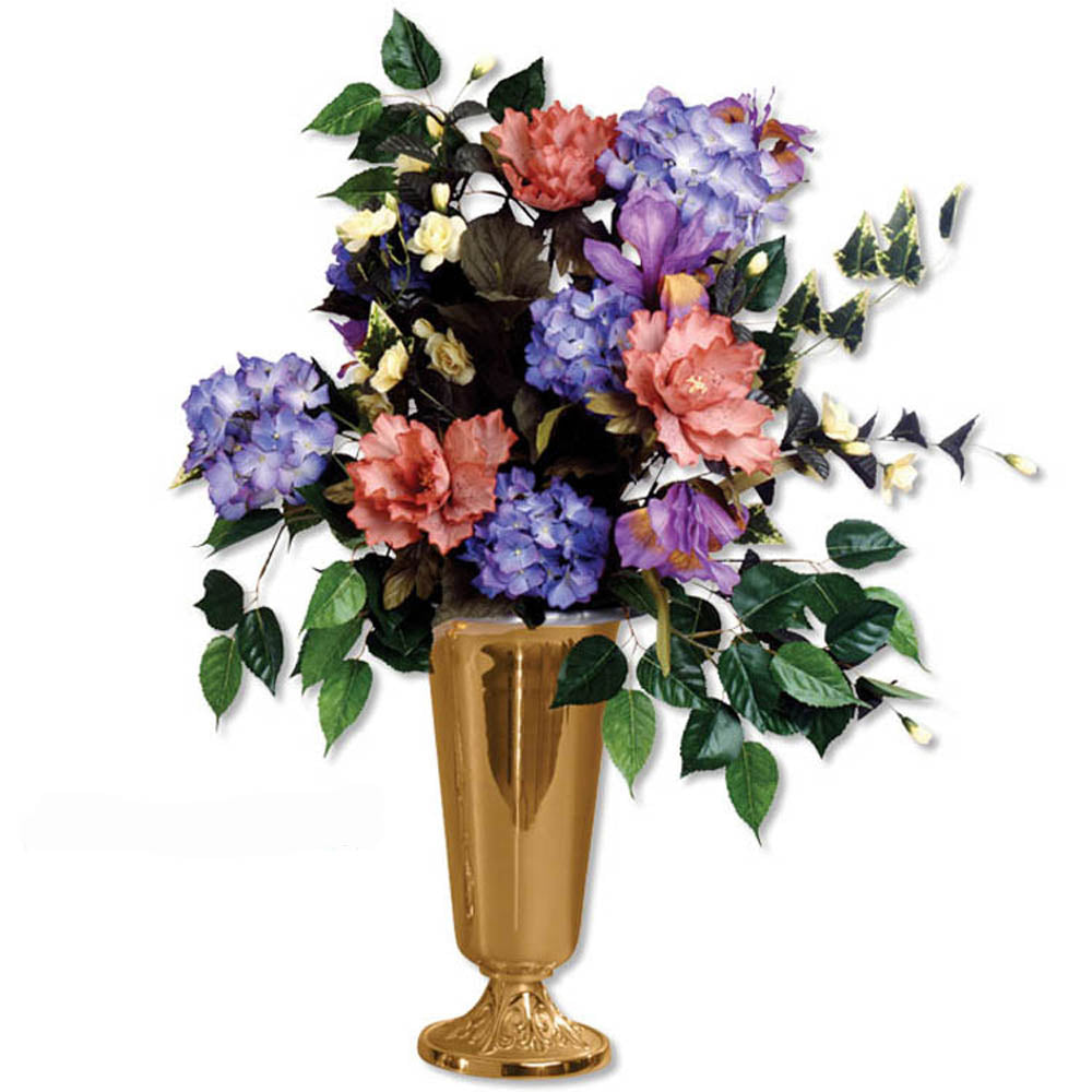 Altar Flower Vase with Leaf Design Base -  No. 232-58