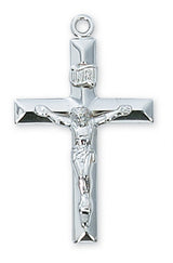 Traditional Beveled Cricifix in Sterling no. L8011