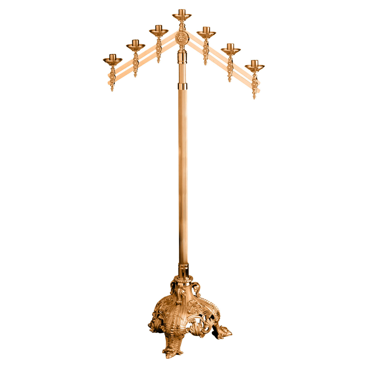 Baroque Floor Candleabra with Adjustable Arms 389-12