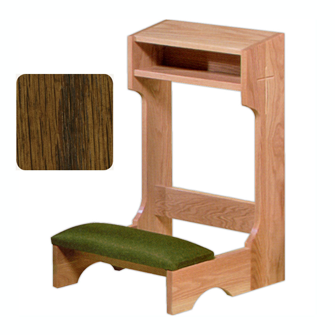 Dark Oak  Hardwood Kneeler 2522 in 2 Sizes