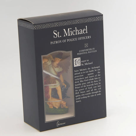 St Michael the Archangel 3.5 inch boxed figure and holy card