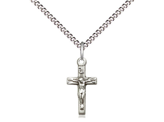 Small 5/8 inch Sterling Crucifix Pendant 5417SS/18S