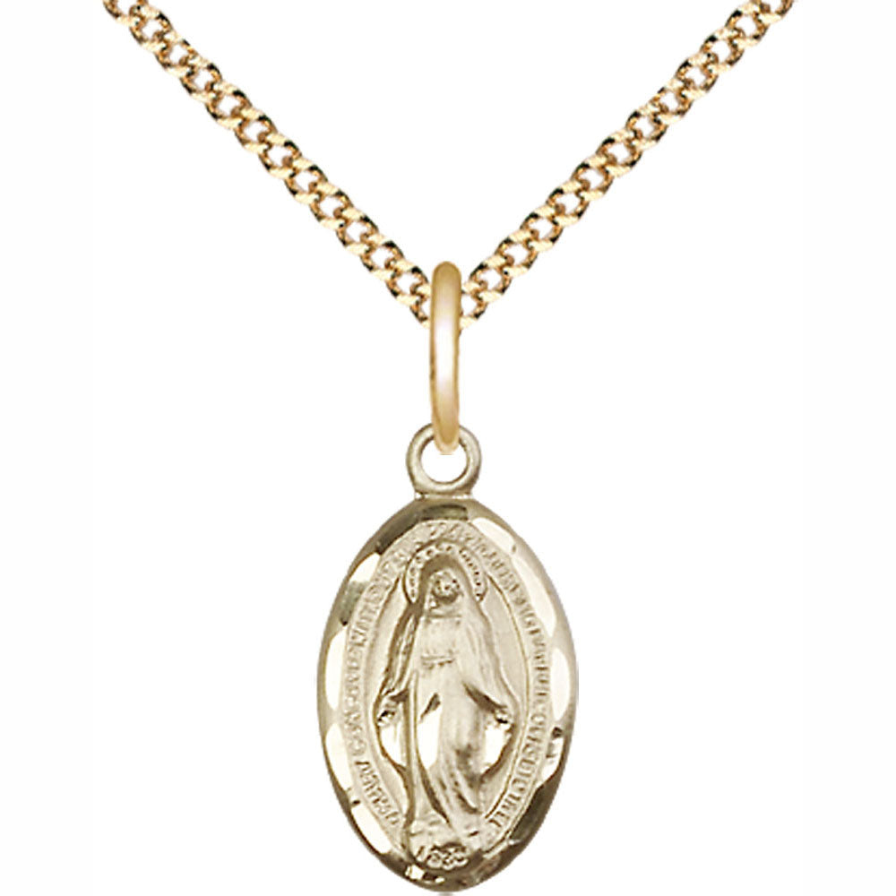 14kt Gold Filled Miraculous Medal for Ladies 1609GF/18G