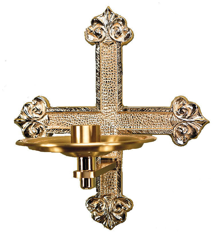 Fleur-de-lis Consecration Candle Holder  no. 71CCH30