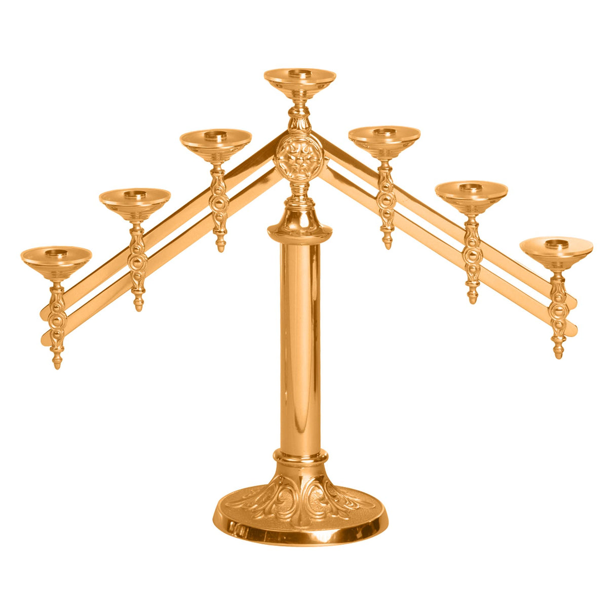 Leaf Base Altar Candelabra with Adjustable Arms -  No. 232-9