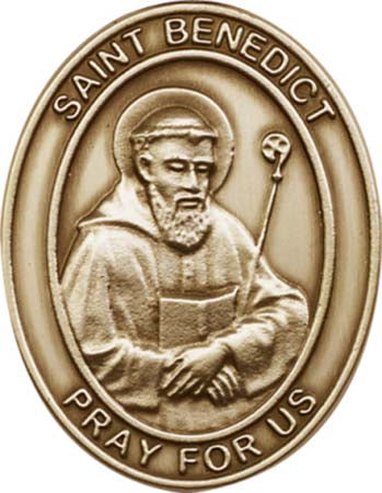 Antique Gold St. Benedict Visor Clip 6708VG