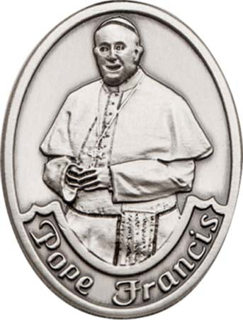 Pewter Pope Francis Visor Clip 6751V