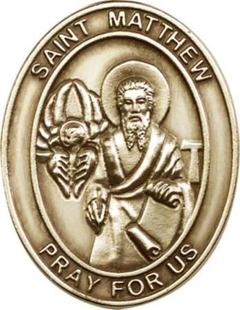 Antique Gold St. Matthew Visor Clip 6774VG