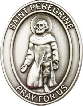 Antique Silver St. Peregrine Visor Clip 6788V