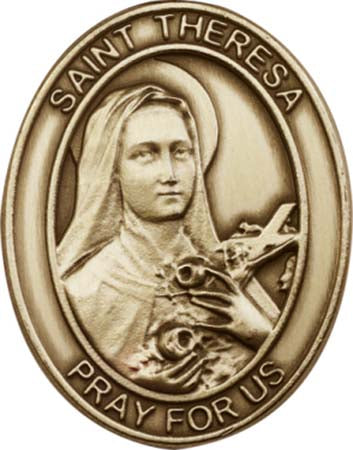 Antique Gold St. Theresa Visor Clip 6806VG