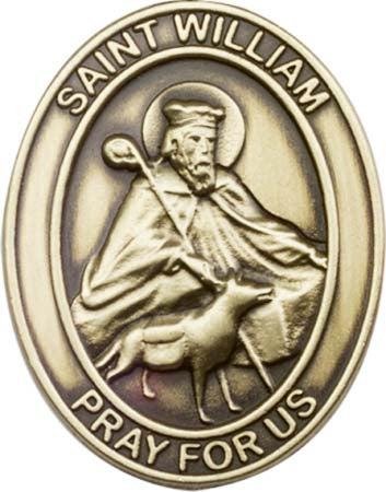 Antique Gold St. William Visor Clip 6814VG