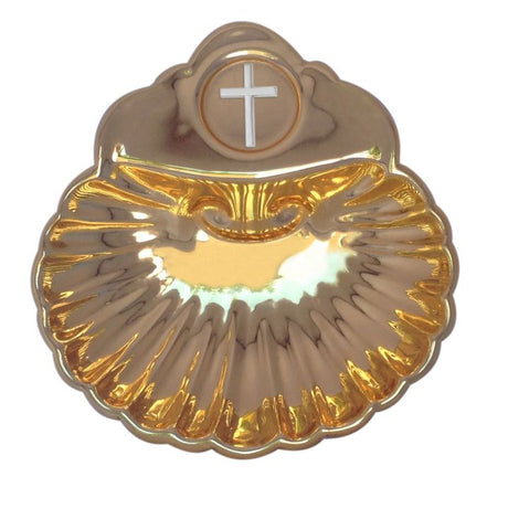 Baptismal Shell with Gold Finish  no. BS-01