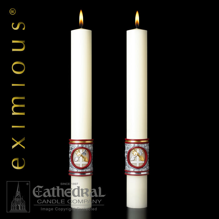 Upon This Rock Complementing Altar Candle 2ct Set