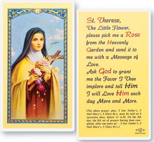 Saint Therese - Pick Me a Rose Prayer Cards - 800-110