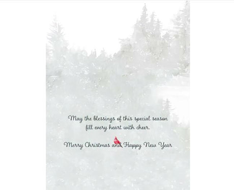 Deluxe Foil Let Heaven Sing Deer Christmas Cards 6ct