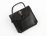 Medium Size Leather Burse with Gusset