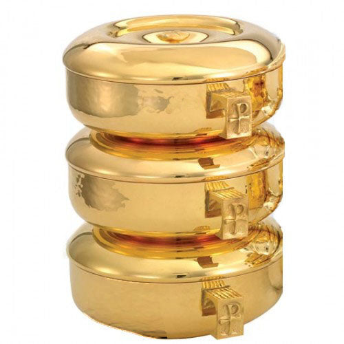 Stacking Hammered Gold Ciborium - 446G Set