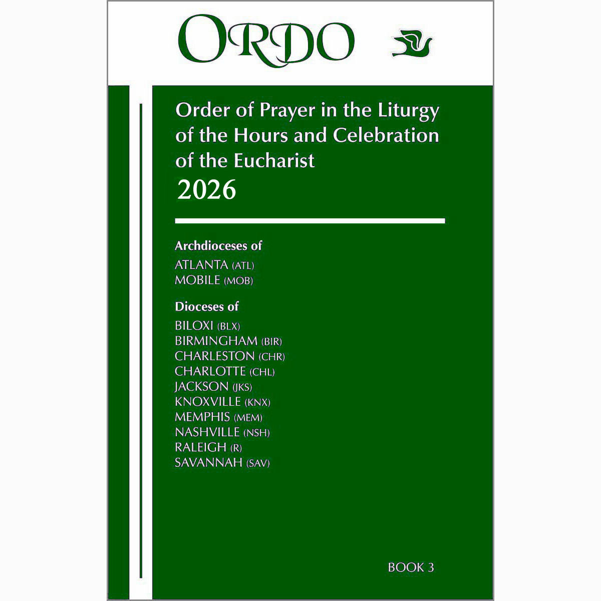 ORDO Book no 3  - Atlanta Archdiocese Edition for 2026