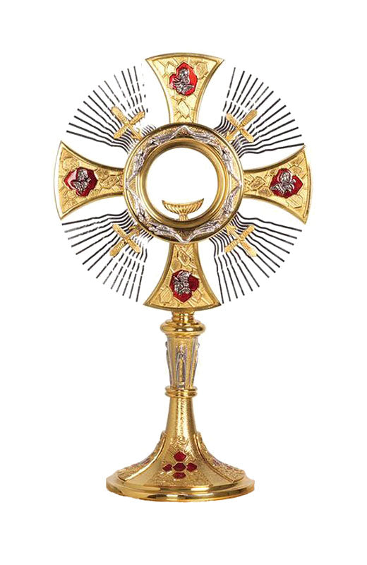 Contemporary Monstrance with Ruby Enamelc  K678
