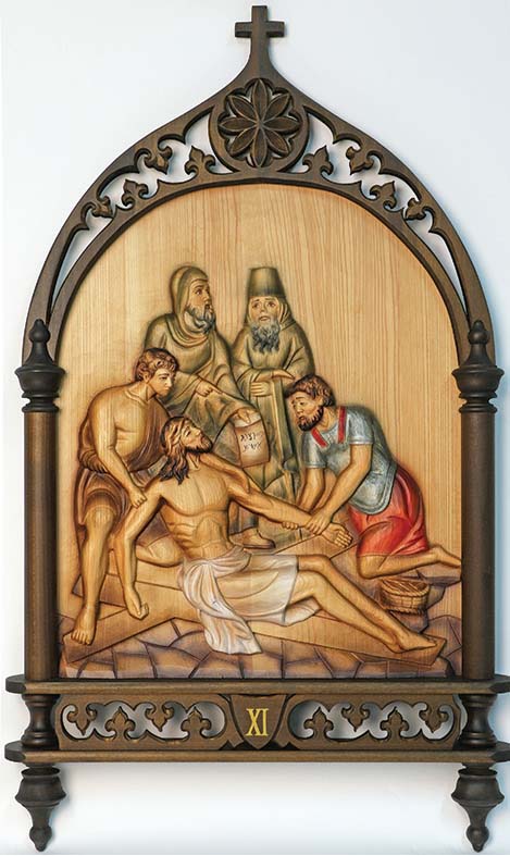 14 Wood Gothic Style Stations of the Cross K789