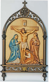 14 Wood Gothic Style Stations of the Cross K789