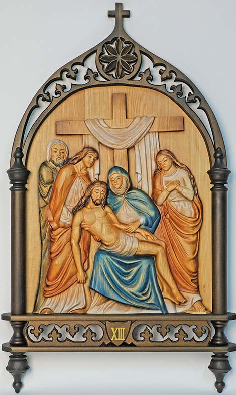 14 Wood Gothic Style Stations of the Cross K789