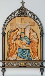 14 Wood Gothic Style Stations of the Cross K789