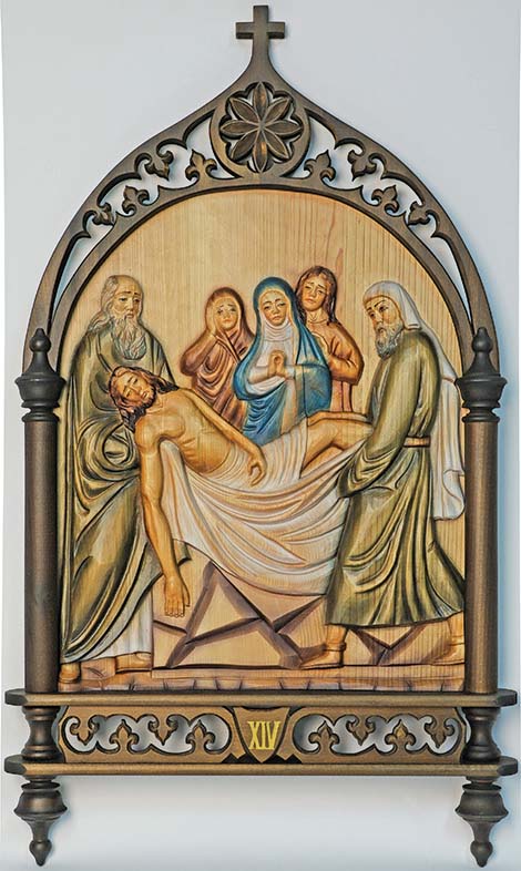 14 Wood Gothic Style Stations of the Cross K789