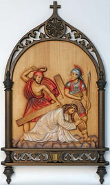 14 Wood Gothic Style Stations of the Cross K789