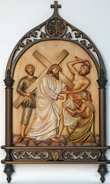 14 Wood Gothic Style Stations of the Cross K789