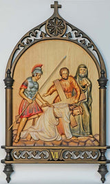 14 Wood Gothic Style Stations of the Cross K789