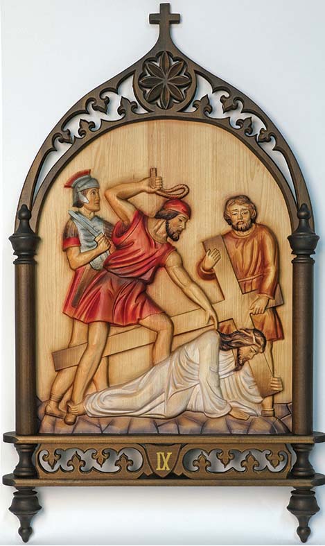 14 Wood Gothic Style Stations of the Cross K789