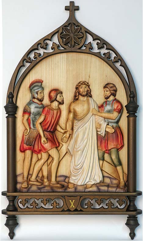 14 Wood Gothic Style Stations of the Cross K789