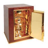 K904 Wood Tabernacle Gold Plated Door