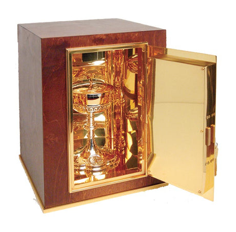 K904 Wood Tabernacle Gold Plated Door
