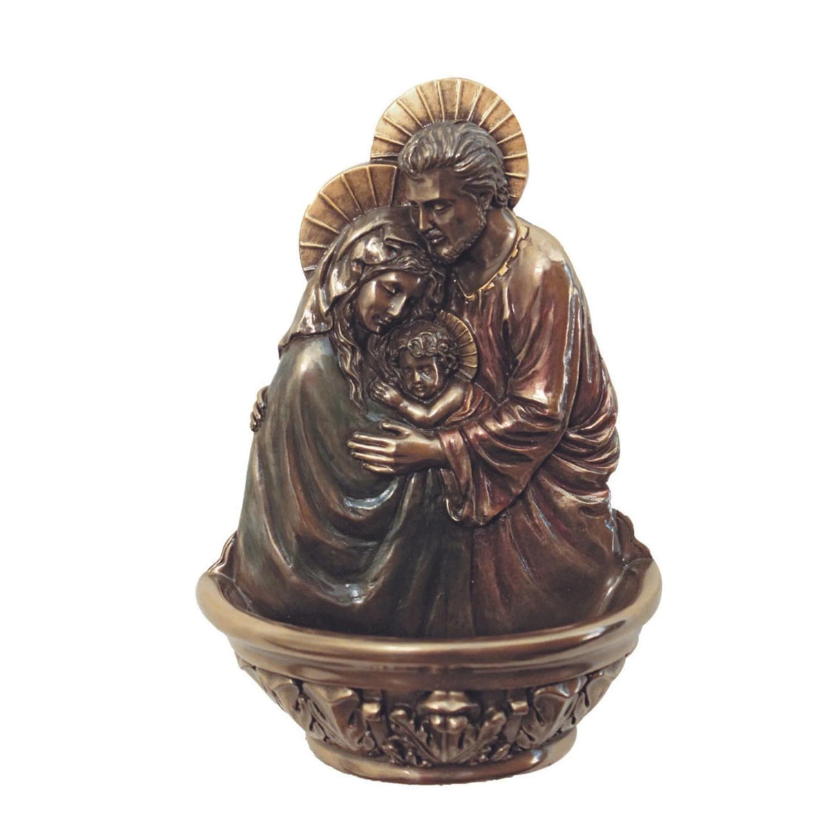 7 inch Holy Family Wall Plaque in Cold-cast Bronze