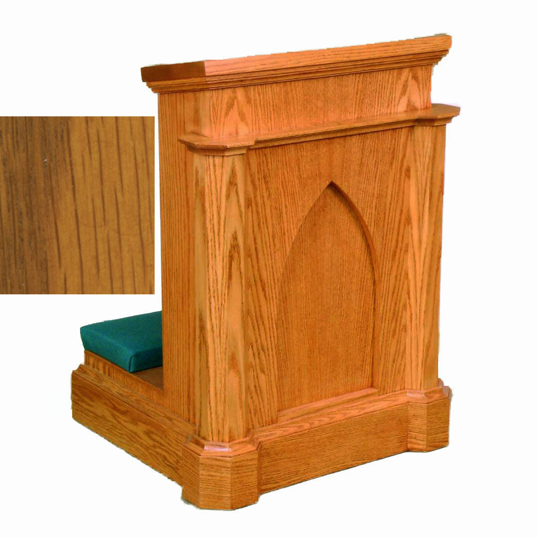Harvest Oak Gothic Arch Solid Front Prie Dieu 267