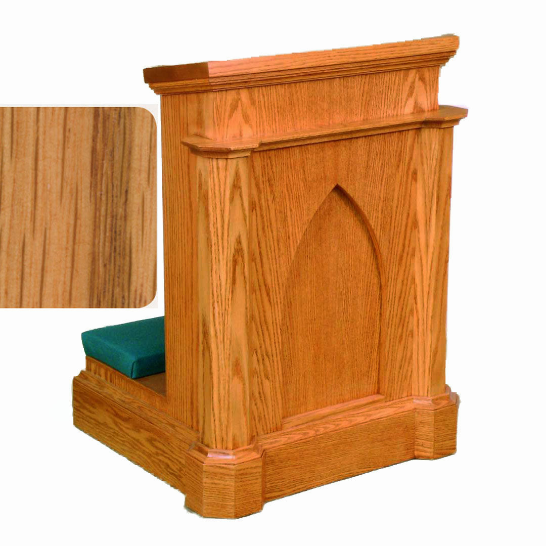 Light Oak Gothic Arch Solid Front Prie Dieu 267