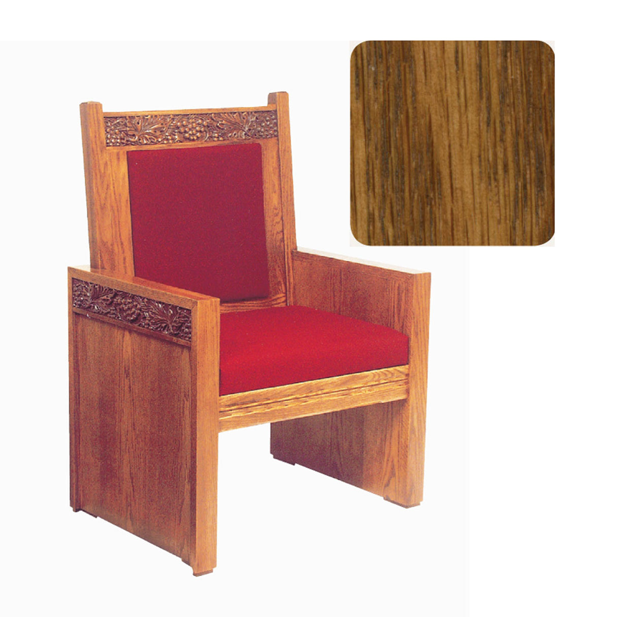 Amber Finish Celebrant Chair with Vine Decor 684